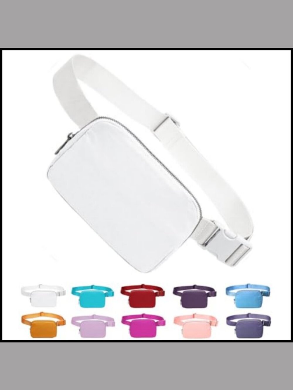 Water Resistant Nylon Crossbody Belt Bag Waist Pouch Adjustable Strap